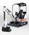 Bobcat-Minibagger aus dem Tiefel-Mietpark